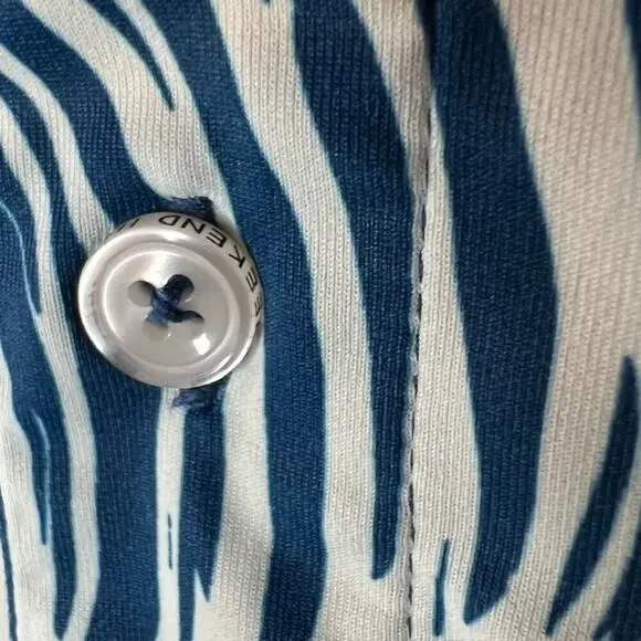 chubbies Light Weight Performance Golf Polo Hawaiian Print in Blue Men's XL - Picture 4 of 13